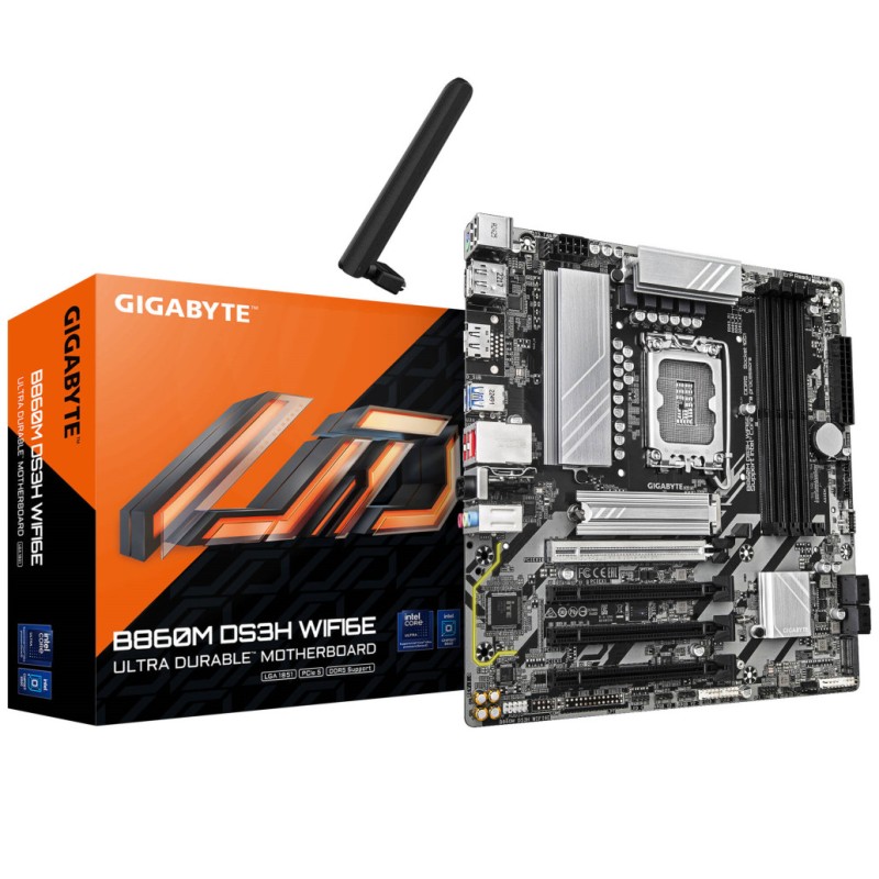 Osnovna plošča LGA1851 GigaByte B860M DS3H WiFi6E microATX HDMI 2xDisplayPort GIGABYTE Osnovna plošča LGA1851 GigaByte B860M DS3H WiFi6E microATX HDMI 2xDisplayPort