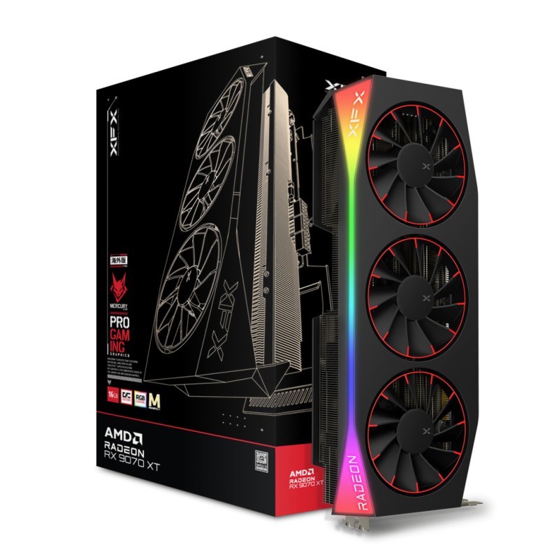 Grafična kartica AMD RX9070 XT XFX Magnetic Air Edition - 16GB GDDR6  | 1xHDMI 2.1 3xDisplayport 2.1 (RX-97TMARGB9) XFX Grafična kartica AMD RX9070 XT XFX Magnetic Air Edition - 16GB GDDR6  | 1xHDMI 2.1 3xDisplayport 2.1 (RX-97TMARGB9)