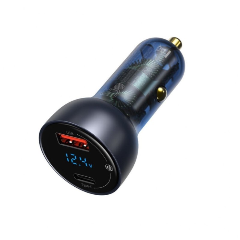 Avto polnilec 12V/24V => USB-A + USB-C 65W PD + PPS + QC Baseus (CCKX-C0G) Baseus Avto polnilec 12V/24V => USB-A + USB-C 65W PD + PPS + QC Baseus (CCKX-C0G)