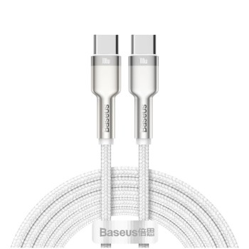 Kabel USB-C => USB-C 2.0 5A (100W/20V) 2,00m bel Baseus (CATJK-D02) Kabel USB-C => USB-C 2.0 5A (100W/20V) 2,00m bel Baseus (CATJK-D02)