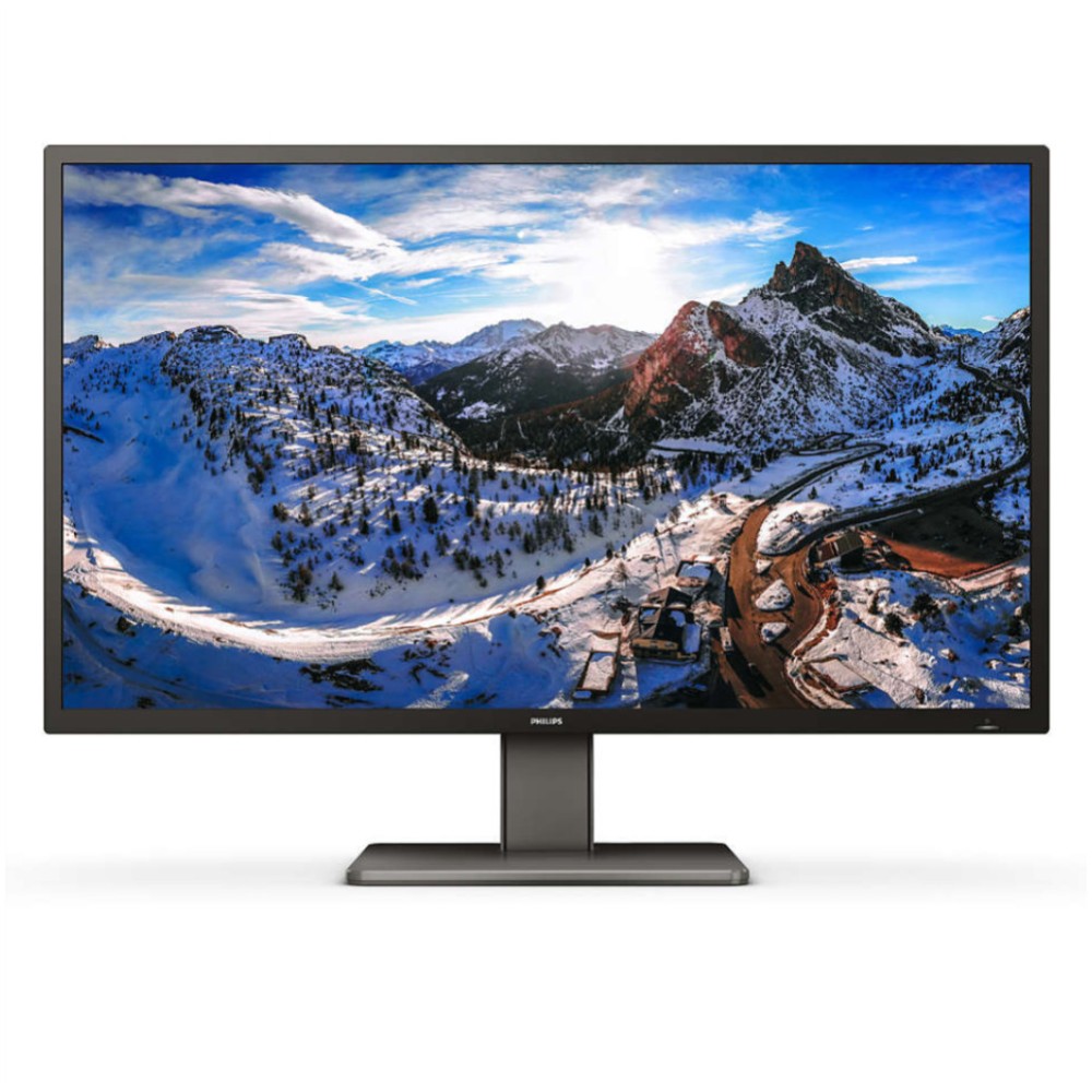 Monitor Philips 108 cm (42,5) 439P1 3840x2160 VA 4ms 3xHDMI DisplayPort USB-C 15W 3xUSB3.2 USB-C-Out HAS Zvočniki 2x5W  3H sRGB126% SeparateSync RJ45 KVM RS-232 HDR400 SerijaP