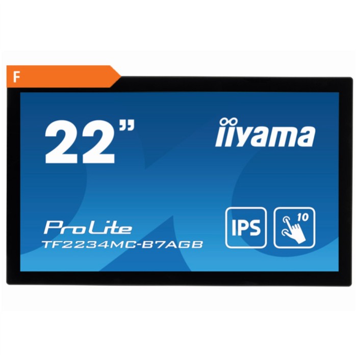 Monitor touch Iiyama 54,6 cm (21,5") TF2234MC-B7AGB 1920x1080 POS IPS 8ms VGA HDMI DisplayPort USB2.0  6H ProLite 10-point multi-touch open-frame