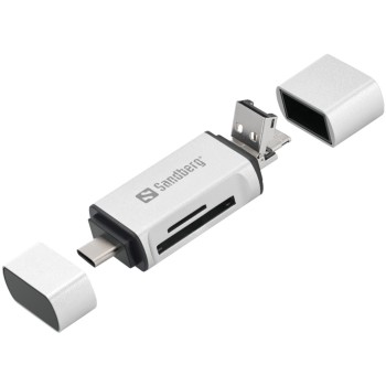 Čitalec kartic USB-C 2.0 z USB-A in microUSB preklopnim vtičem Sandberg (136-28) Čitalec kartic USB-C 2.0 z USB-A in microUSB preklopnim vtičem Sandberg (136-28)