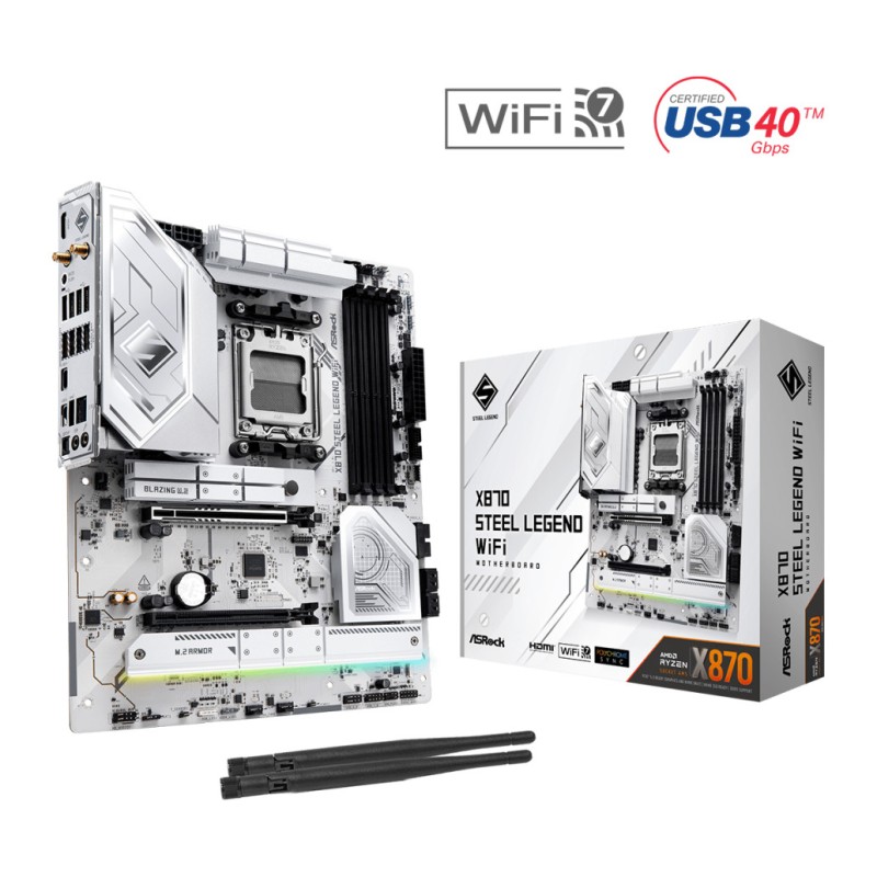 Osnovna plošča AM5 Asrock Steel Legend WiFi ATX 1xHDMI 2.1 Asrock Osnovna plošča AM5 Asrock Steel Legend WiFi ATX 1xHDMI 2.1