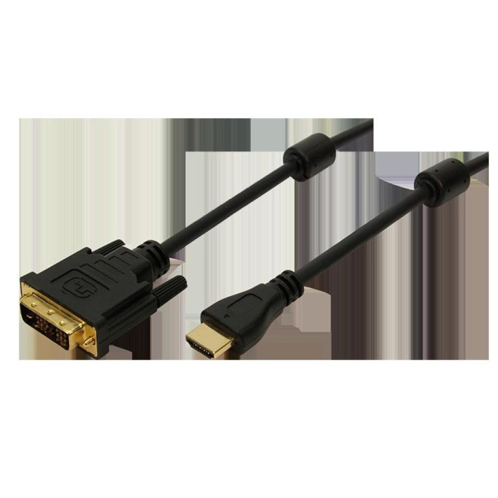 KABEL HDMI/DVI Digital (18+1) M/M  2,0m LogiLink pozlačeni kontakti in feritno jedro (CH0004)