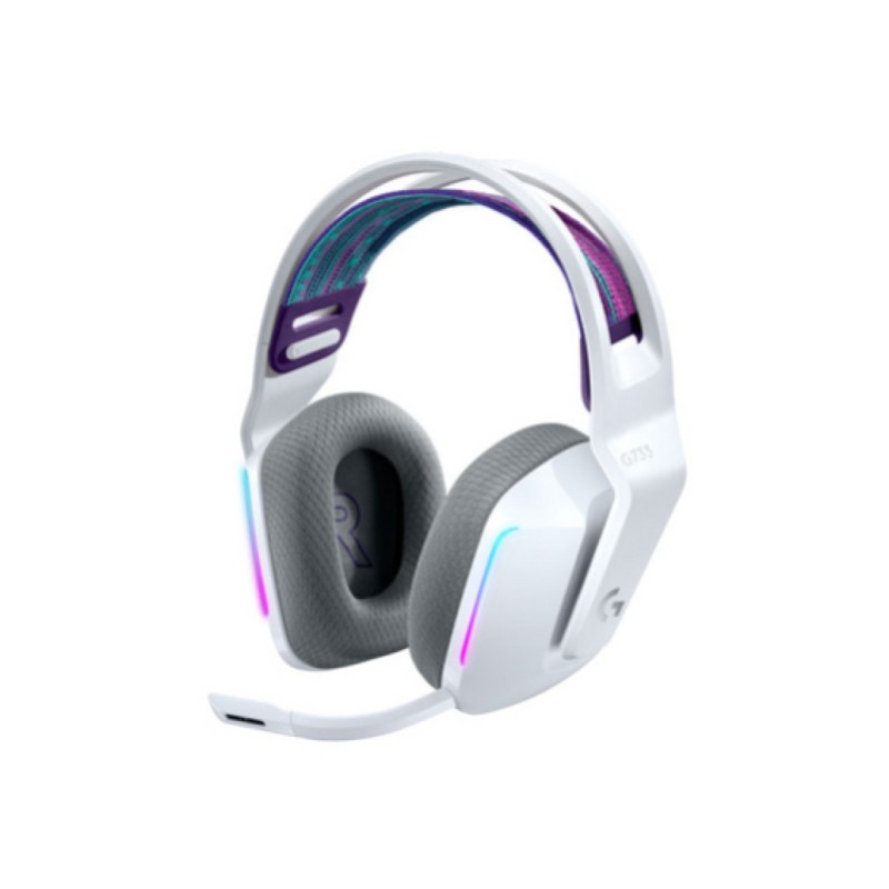 Slušalke brezžične naglavne 2.4GHz stereo Logitech G733 Lightspeed gaming z mikrofonom - bele (981-000883) LOGITECH Slušalke brezžične naglavne 2.4GHz stereo Logitech G733 Lightspeed gaming z mikrofonom - bele (981-000883)