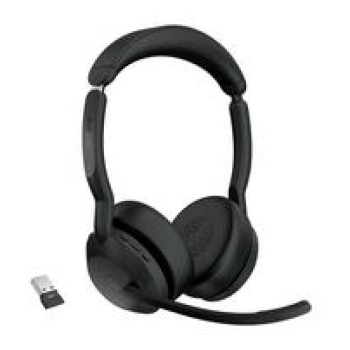 Slušalke brezžične Jabra naglavne z mikrofonom BT Evolve2 55 Link380a MS Stereo črne (25599-999-999)