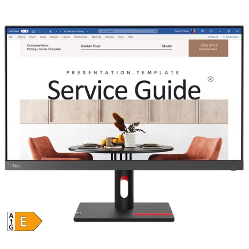 Monitor Lenovo 60,5 cm (23,8) S24i-30 1920x1080 100Hz IPS 4ms VGA HDMI  sRGB99% ThinkVision