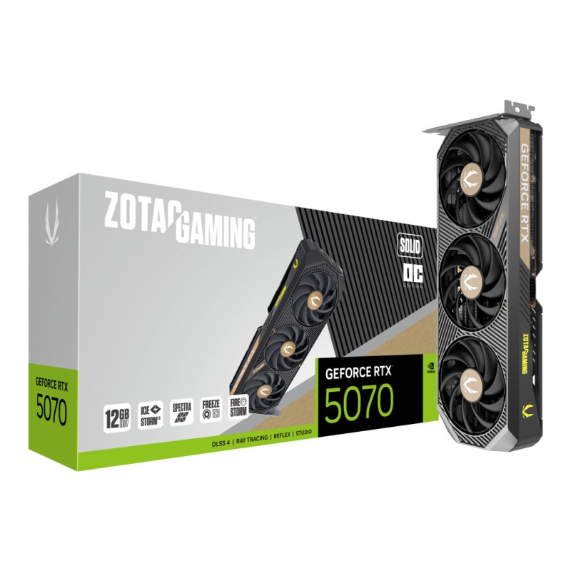 Grafična kartica nVidia RTX5070 Zotac Solid OC Gaming - 12GB GDDR7 (ZT-B50700J-10P) Zotac Grafična kartica nVidia RTX5070 Zotac Solid OC Gaming - 12GB GDDR7 (ZT-B50700J-10P)