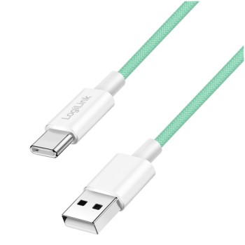 Kabel USB-C (m) => USB-A (m) 2.0 najlon ovoj 1,0m 60W 3A/20V 480Mbps PD3 zelen LogiLink (CU0327) Kabel USB-C (m) => USB-A (m) 2.0 najlon ovoj 1,0m 60W 3A/20V 480Mbps PD3 zelen LogiLink (CU0327)