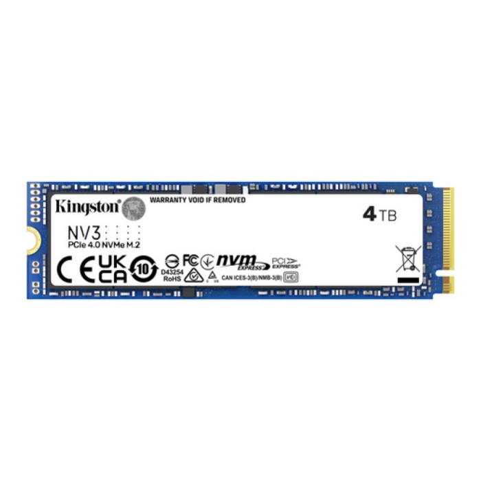 Disk SSD M.2 NVMe PCIe 4.0 4TB Kingston NV3 2280 6000/5000MB/ (SNV3S/4000G) Disk SSD M.2 NVMe PCIe 4.0 4TB Kingston NV3 2280 6000/5000MB/ (SNV3S/4000G)