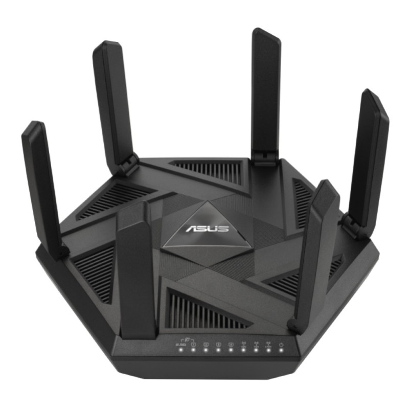 Usmerjevalnik brezžični Asus RT-AXE7800 WiFi6E 802.11ax AX7800 4804Mbit/s triband OFDMA MU-MIMO MESH 3xLAN 1xLAN/WAN2,5GB 1xLAN/WAN1GB 6x antena (90IG07B0-MU9B00)