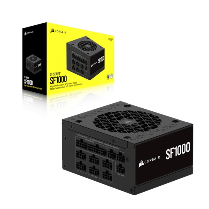 Napajalnik - 1000W Corsair SF1000 SFX 80Plus Platinum 92% ATX 12V V3.1 Modular 92mm črna (CP-9020257-EU)