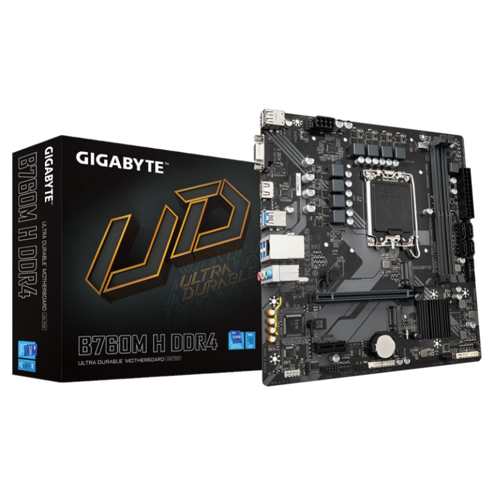 Osnovna plošča 1700 GigaByte B760M H DDR4 ATX 1xVGA 1xHDMI 2.1 GIGABYTE Osnovna plošča 1700 GigaByte B760M H DDR4 ATX 1xVGA 1xHDMI 2.1