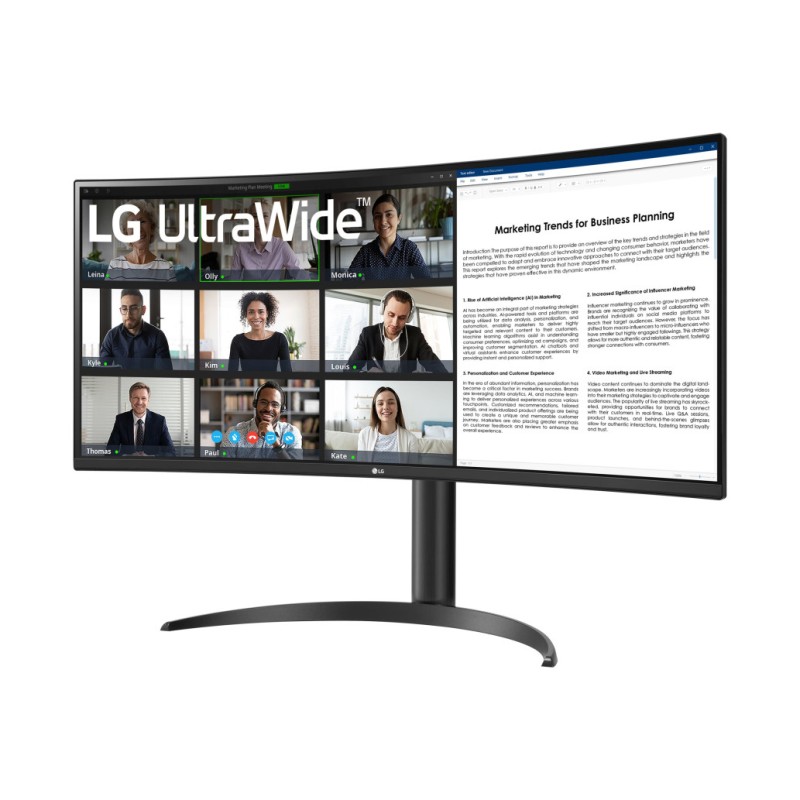 Monitor LG 86,4 cm (34,0) 34WR55QK-B 3440x1440 Curved 100Hz VA 5ms 2xHDMI DisplayPort USB-C 65W 2xUSB3.0 HAS sRGB99% HDR10 LG Monitor LG 86,4 cm (34,0) 34WR55QK-B 3440x1440 Curved 100Hz VA 5ms 2xHDMI DisplayPort USB-C 65W 2xUSB3.0 HAS sRGB99% HDR10