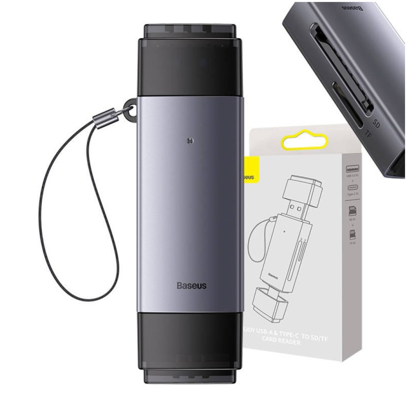 Zunanji čitalec kartic BASEUS Lite USB3.0/USB-C za SD TF (WKQX060113) Baseus Zunanji čitalec kartic BASEUS Lite USB3.0/USB-C za SD TF (WKQX060113)