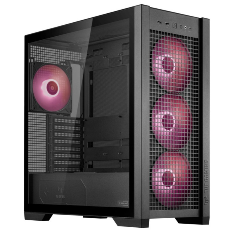Ohišje Asus TUF Gaming GT302 TG MidiATX - črna RGB
