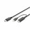 Kabel HDMI (m) => DisplayPort 2,00m vgrajen aktivni pretvornik z USB napajanjem (AK-330111-020-S)