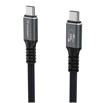 Kabel USB-C => USB-C USB4 40Gbps 240W PD 8K@60Hz 1,50m Thunderbolt 4 Wozinsky (WPS-UY415S) Kabel USB-C => USB-C USB4 40Gbps 240W PD 8K@60Hz 1,50m Thunderbolt 4 Wozinsky (WPS-UY415S)