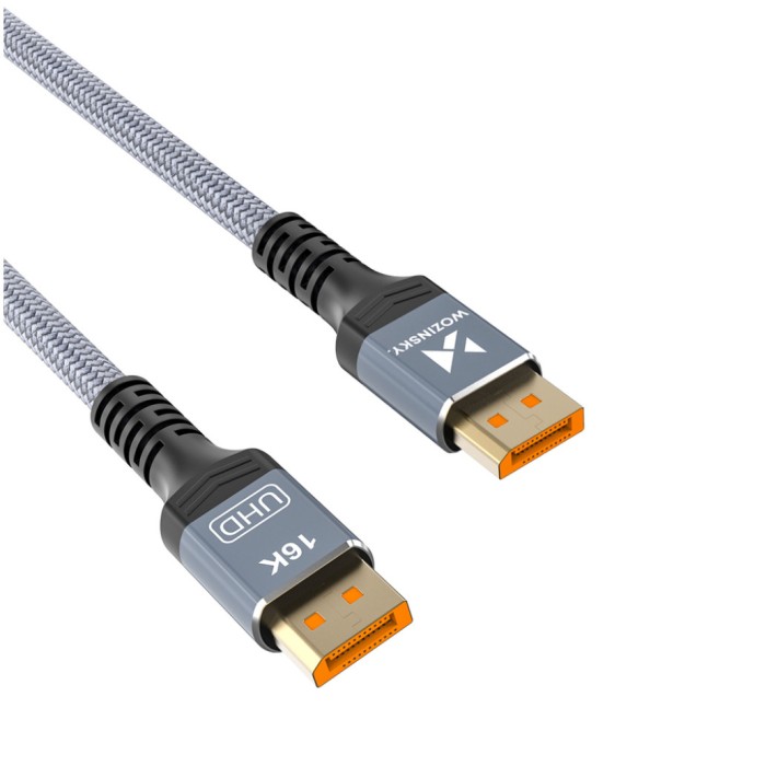 Kabel DisplayPort (m) => DisplayPort (m) 3,0m 2.1 VESA Certified 80Gbs 16K@60Hz 8K@120Hz 4K@240Hz HDR HDCP DSC črn Wozinsky (WPS-16AYL3S) Kabel DisplayPort (m) => DisplayPort (m) 3,0m 2.1 VESA Certified 80Gbs 16K@60Hz 8K@120Hz 4K@240Hz HDR HDCP DSC črn Wozinsky (WPS-16AYL3S)