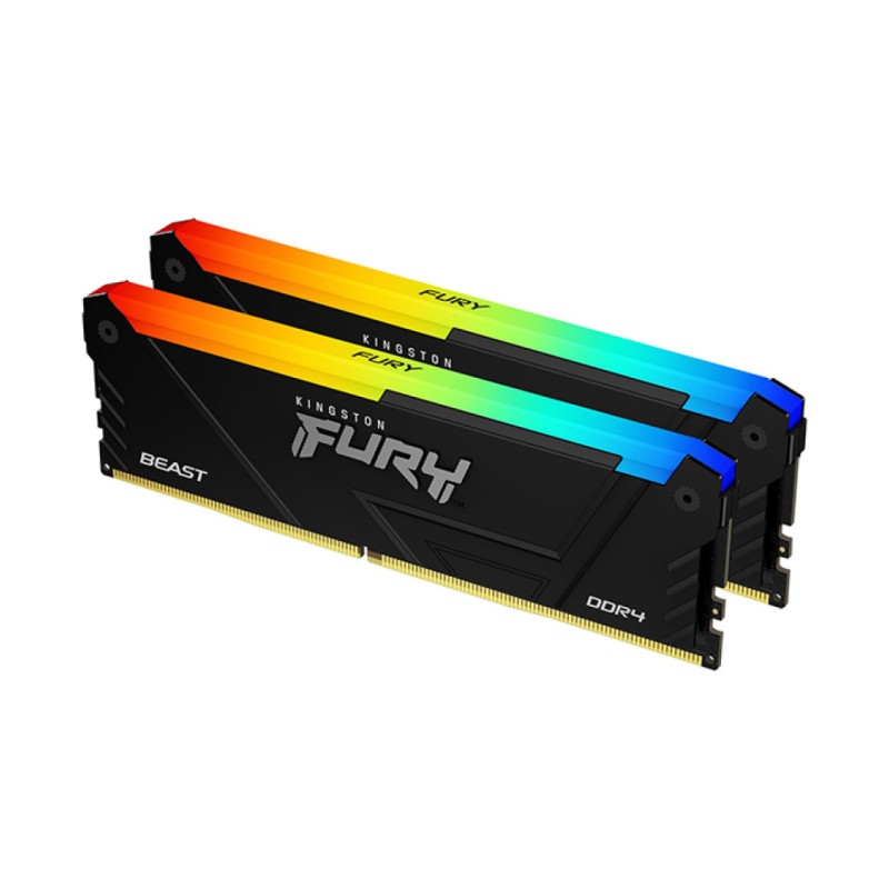 DDR4 32GB 3600MHz CL18 KIT (2x16GB) Kingston RGB Fury Beast XMP2.0 1,35V Gaming črna (KF436C18BB2AK2/32) KINGSTON DDR4 32GB 3600MHz CL18 KIT (2x16GB) Kingston RGB Fury Beast XMP2.0 1,35V Gaming črna (KF436C18BB2AK2/32)