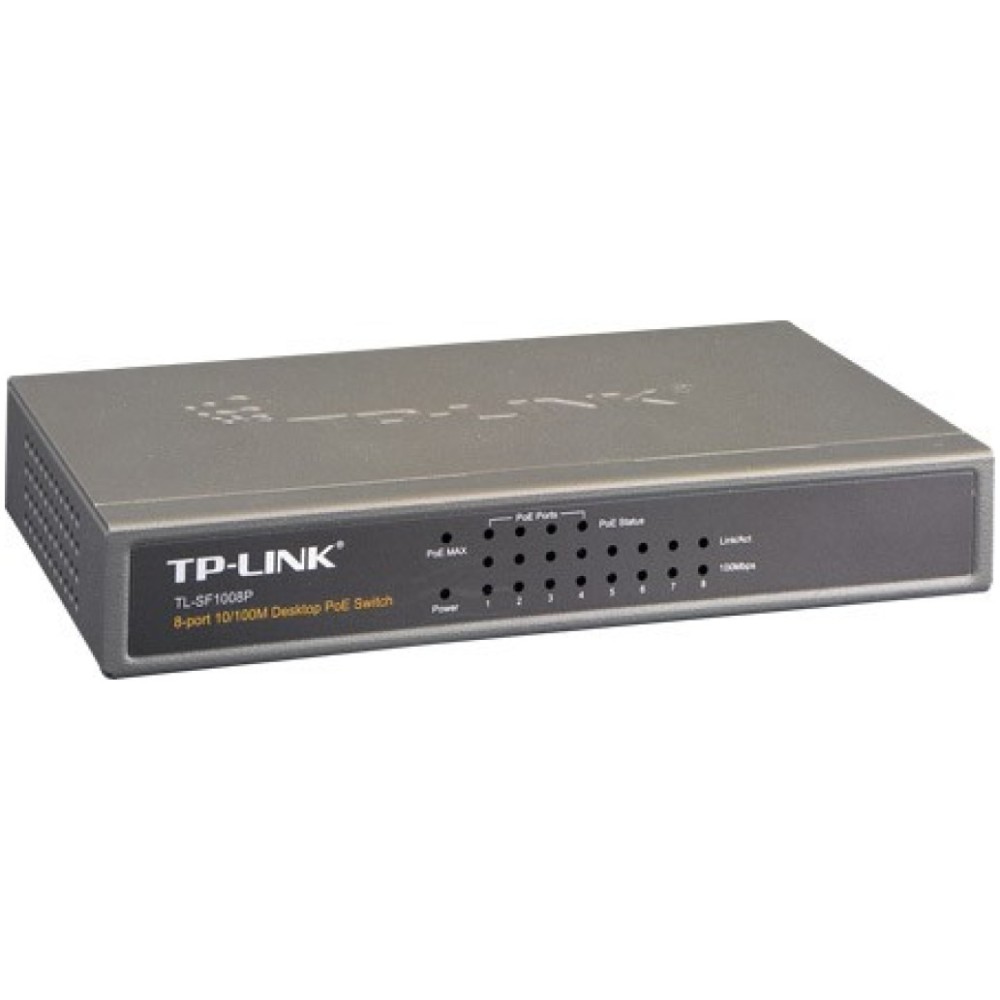 SWITCH 8-PORT 10/100 TP-Link TL-SF1008P 4+4xPoE TP-LINK SWITCH 8-PORT 10/100 TP-Link TL-SF1008P 4+4xPoE
