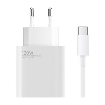 Hišni polnilec 100-240V => 1x USB-A 120W QC GaN Xiaomi 120W 6A z USB-C kablom bel (BHR9462EU)