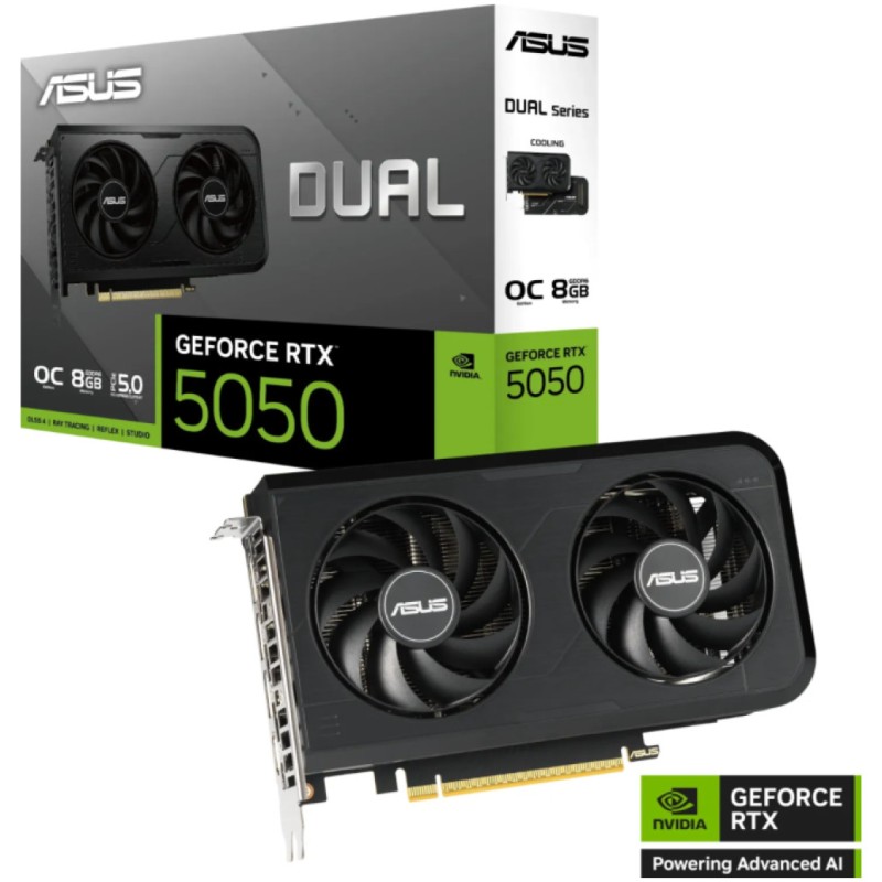 Grafična kartica ASUS Dual GeForce RTX 5050 OC, 8GB GDDR6, PCI-E 5.0 DUAL-RTX5050-O8G