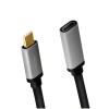 Kabel USB-C => USB-C 3.2 Gen2 Podaljšek 0,50m 5A 4K/60Hz alu črn/siv LogiLink (CUA0105)
