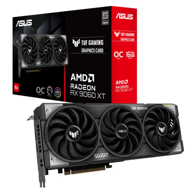 Grafična kartica AMD RX9060 XT Asus TUF Gaming - 16GB GDDR6 | 1xHDMI 2.1b 2xDisplayport 2.1a (TUF-RX9060XT-O16G-GAMING) ASUS Grafična kartica AMD RX9060 XT Asus TUF Gaming - 16GB GDDR6 | 1xHDMI 2.1b 2xDisplayport 2.1a (TUF-RX9060XT-O16G-GAMING)