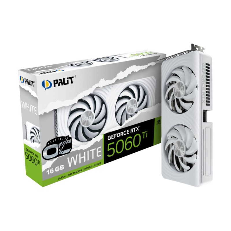 Grafična kartica nVidia RTX5060Ti Palit OC Bela - 16GB GDDR7 (NE7506TU19T1-GB2061M) Palit Grafična kartica nVidia RTX5060Ti Palit OC Bela - 16GB GDDR7 (NE7506TU19T1-GB2061M)