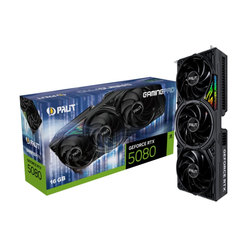 Grafična kartica nVidia RTX5080 Palit GamingPro - 16GB GDDR7 (NE75080019T2-GB2031A) Palit Grafična kartica nVidia RTX5080 Palit GamingPro - 16GB GDDR7 (NE75080019T2-GB2031A)
