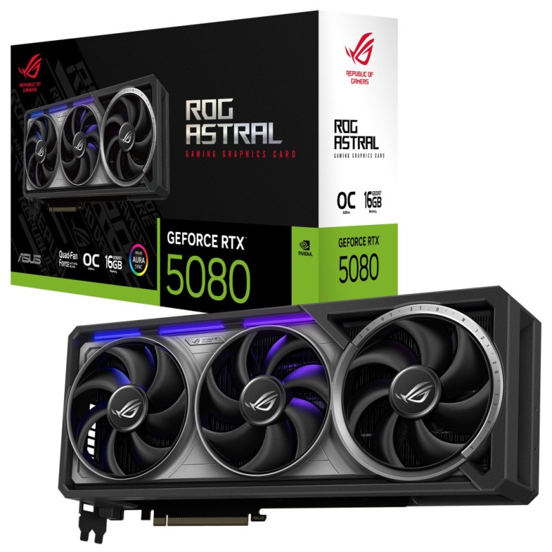 Grafična kartica nVidia RTX5080 Asus ROG Astral OC Edition - 16GB GDDR7 (GCAS-645) ASUS Grafična kartica nVidia RTX5080 Asus ROG Astral OC Edition - 16GB GDDR7 (GCAS-645)