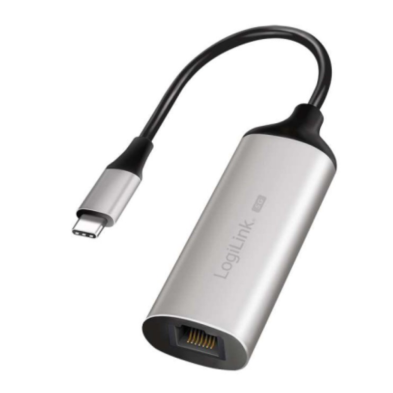 Mrežni adapter USB-C => LAN RJ45 10/100/1000/2500/5000 USB 3.2 0,15cm aluminium LogiLink (UA0456)