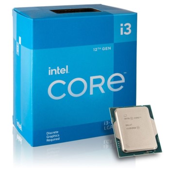 Procesor Intel 1700 Core i3 12100F 4C/8T 3.3GHz/4.3GHz BOX 58W/89W brez grafike hladilnik Intel