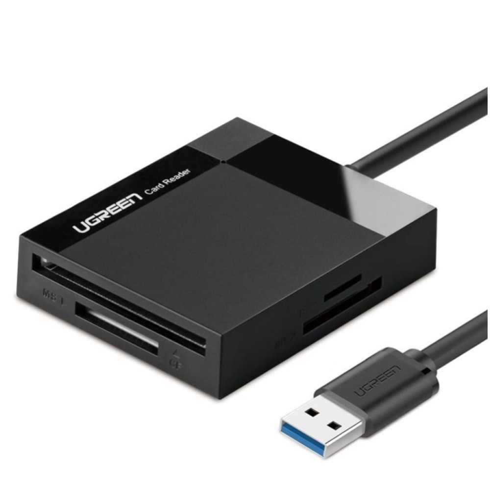 Zunanji čitalec kartic Ugreen USB 3.0 za CF microSD MMC MS RS-MMC SD TF črn (30333) UGREEN Zunanji čitalec kartic Ugreen USB 3.0 za CF microSD MMC MS RS-MMC SD TF črn (30333)