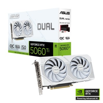 Grafična kartica nVidia RTX5060Ti Asus DUAL OC bela - 16GB GDDR7 (90YV0MH6-M0NA00)