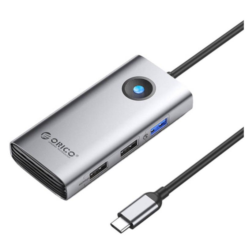 Priklopna postaja USB-C =>Orico PW11–5P 1xHDMI 2xUSB2.0, 1xUSB3.0 1xUSB-C 60W (PW11-5P-GY-EP) Orico Priklopna postaja USB-C =>Orico PW11–5P 1xHDMI 2xUSB2.0, 1xUSB3.0 1xUSB-C 60W (PW11-5P-GY-EP)