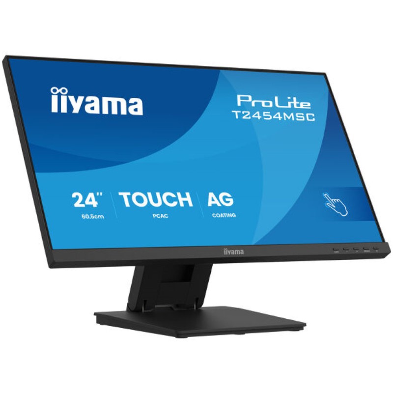 Monitor touch Iiyama 60,5 cm (23,8) T2454MSC-B3AG 1920x1080 POS 75Hz IPS 4ms HDMI DisplayPort 2xUSB3.2 Nagib Zvočniki  ProLite interaktivni monitor PCAP 10, nagib 5° do  90°