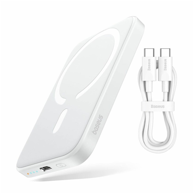 Prenosna baterija Baseus 6.000mAh 20W MagSafe mini bela (PPCXM06A) Baseus Prenosna baterija Baseus 6.000mAh 20W MagSafe mini bela (PPCXM06A)