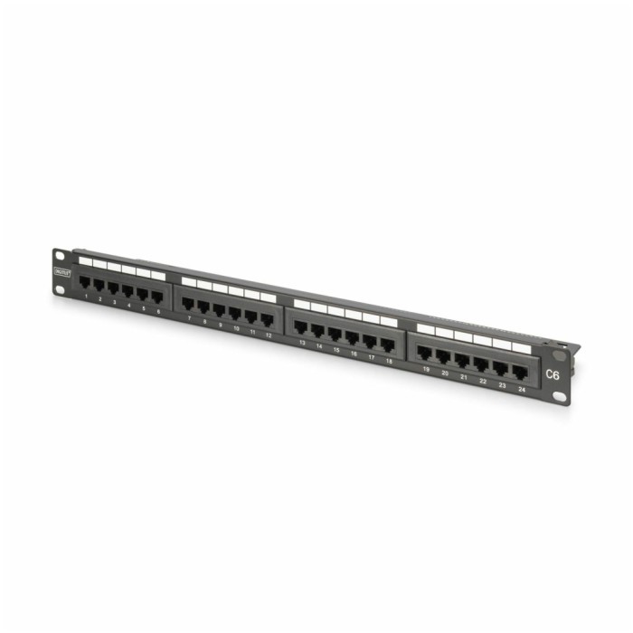 Panel Digitus CAT.6 UTP 24-port DN-91624U-CR Panel Digitus CAT.6 UTP 24-port DN-91624U-CR