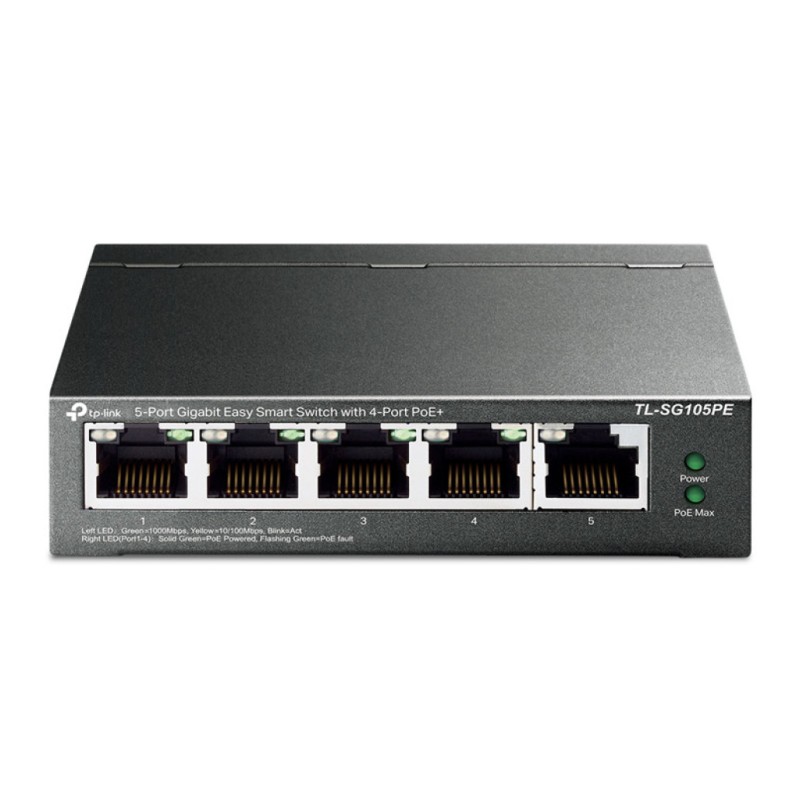 KALO 5-PORT TL-SG105PE Easy Smart Switch 100/1000 4-Port PoE+ (TL-SG105PE)
