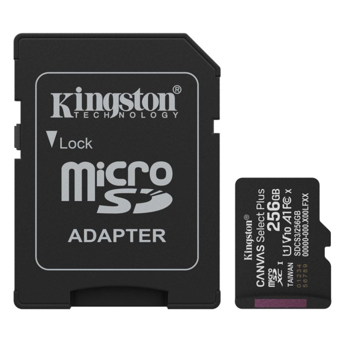 Spominska kartica SDXC 256GB Kingston Canvas Select Plus 100MB/s/85MB/s U1 V10 UHS-I +adapter (SDCS3/256GB) Spominska kartica SDXC 256GB Kingston Canvas Select Plus 100MB/s/85MB/s U1 V10 UHS-I +adapter (SDCS3/256GB)