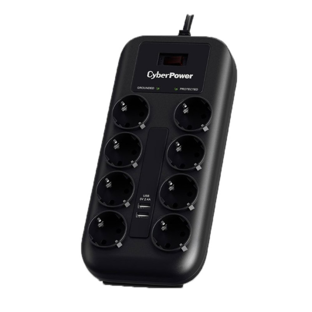 Razdelilec CyberPower 1,80m 8x230V SurgeProtector prenapetostna zaščita (P0820SUF0-DE)