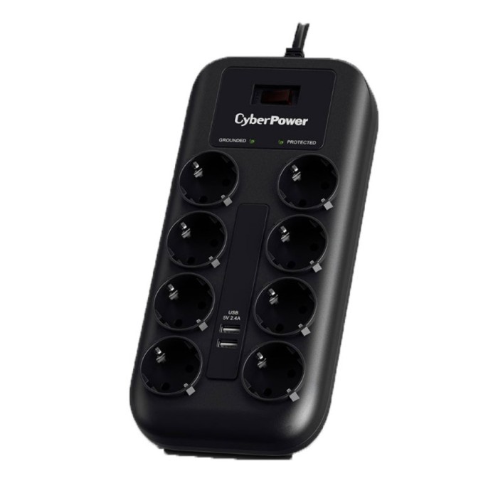 Razdelilec CyberPower 1,80m 8x230V SurgeProtector prenapetostna zaščita (P0820SUF0-DE)