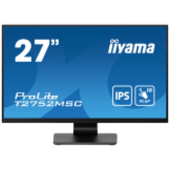 Monitor touch Iiyama 68,6 cm (27,0") T2752MSC-B1 1920x1080 POS IPS 5ms HDMI DisplayPort 2xUSB3.2 Zvočniki  7H ProLite