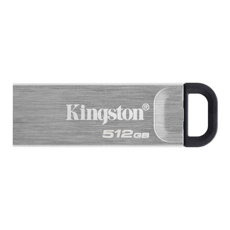 Spominski ključek 512GB USB3.2 Kingston Kyson DT 200MB/s 60MB/s kovinski brez pokrovčka srebrno-črn (DTKN/512GB) KINGSTON Spominski ključek 512GB USB3.2 Kingston Kyson DT 200MB/s 60MB/s kovinski brez pokrovčka srebrno-črn (DTKN/512GB)