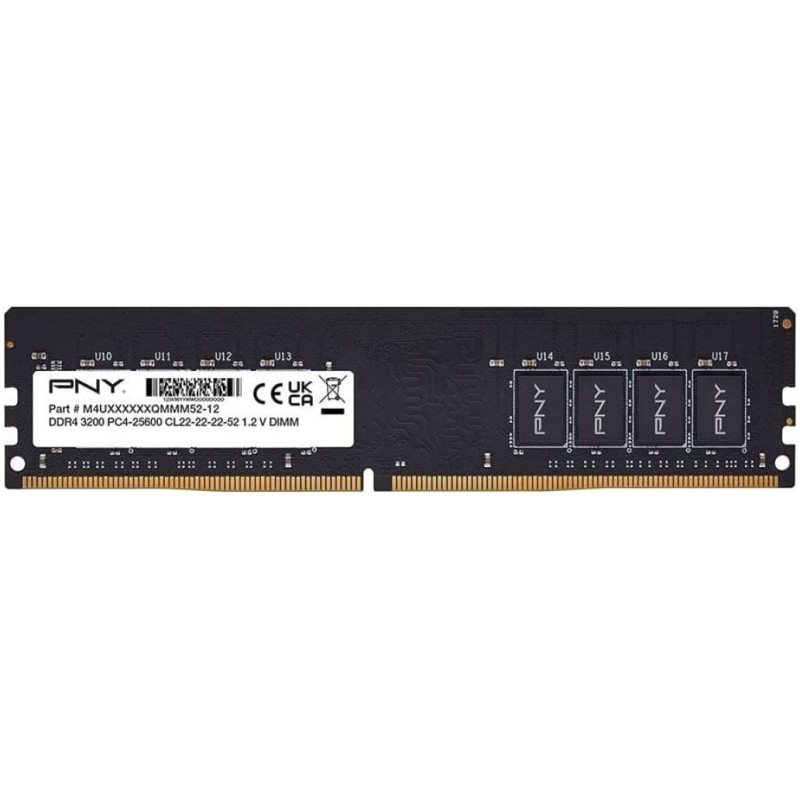 DDR4 32GB 3200MHz CL22 Single (1x32GB) PNY Value 1,2V PC črna (MD32GSD43200-SI) PNY DDR4 32GB 3200MHz CL22 Single (1x32GB) PNY Value 1,2V PC črna (MD32GSD43200-SI)