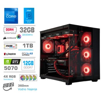 Računalnik MEGA MT S5 i7-12700K/RTX5070/32GB/1TB-4.0/750W/Brez OS/črna RGB + Estetski napajalni kabli [Rdeča / Črna) Računalnik MEGA MT S5 i7-12700K/RTX5070/32GB/1TB-4.0/750W/Brez OS/črna RGB + Estetski napajalni kabli [Rdeča / Črna)