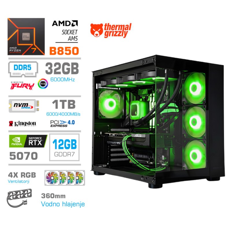 Računalnik MEGA MT S5 R7-7700/RTX5070/32GB-DDR5/1TB-4.0/750W/Brez OS/črna RGB + Estetski napajalni kabli [Zelena / Črna) MEGA Računalnik MEGA MT S5 R7-7700/RTX5070/32GB-DDR5/1TB-4.0/750W/Brez OS/črna RGB + Estetski napajalni kabli [Zelena / Črna)